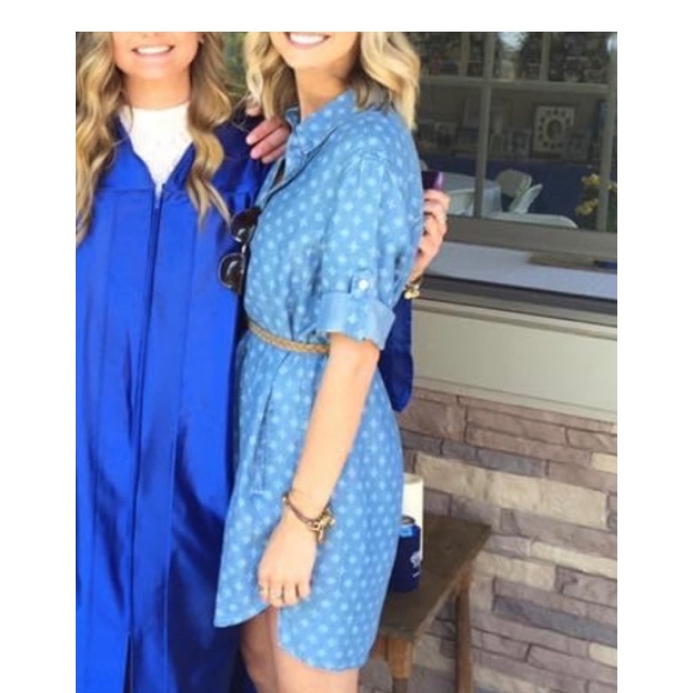 Velvet heart denim dress